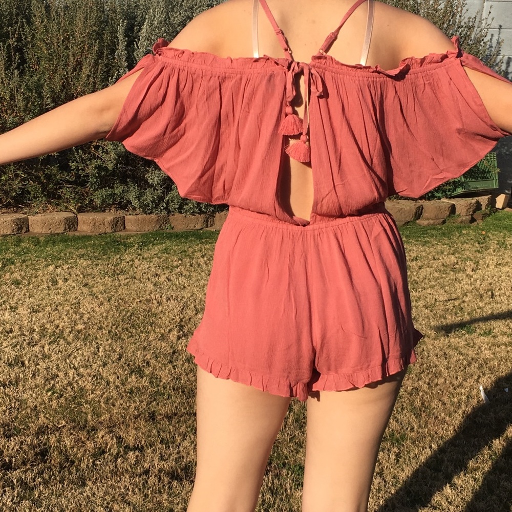 Topshop dusty rose color romper nwot size 4/6 - Picture 4 of 6